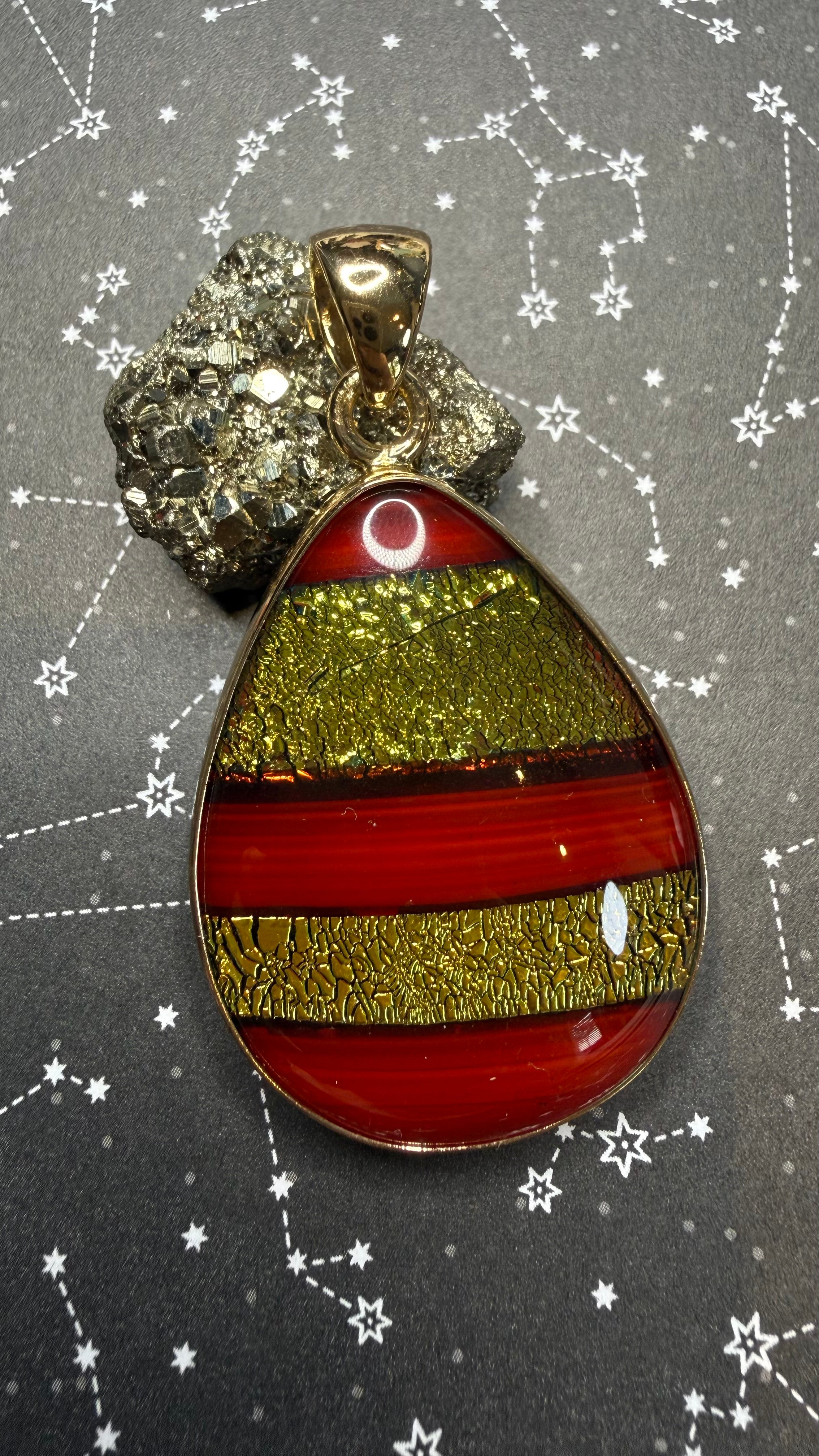 Dichroic Glass Pendant in Alchemia