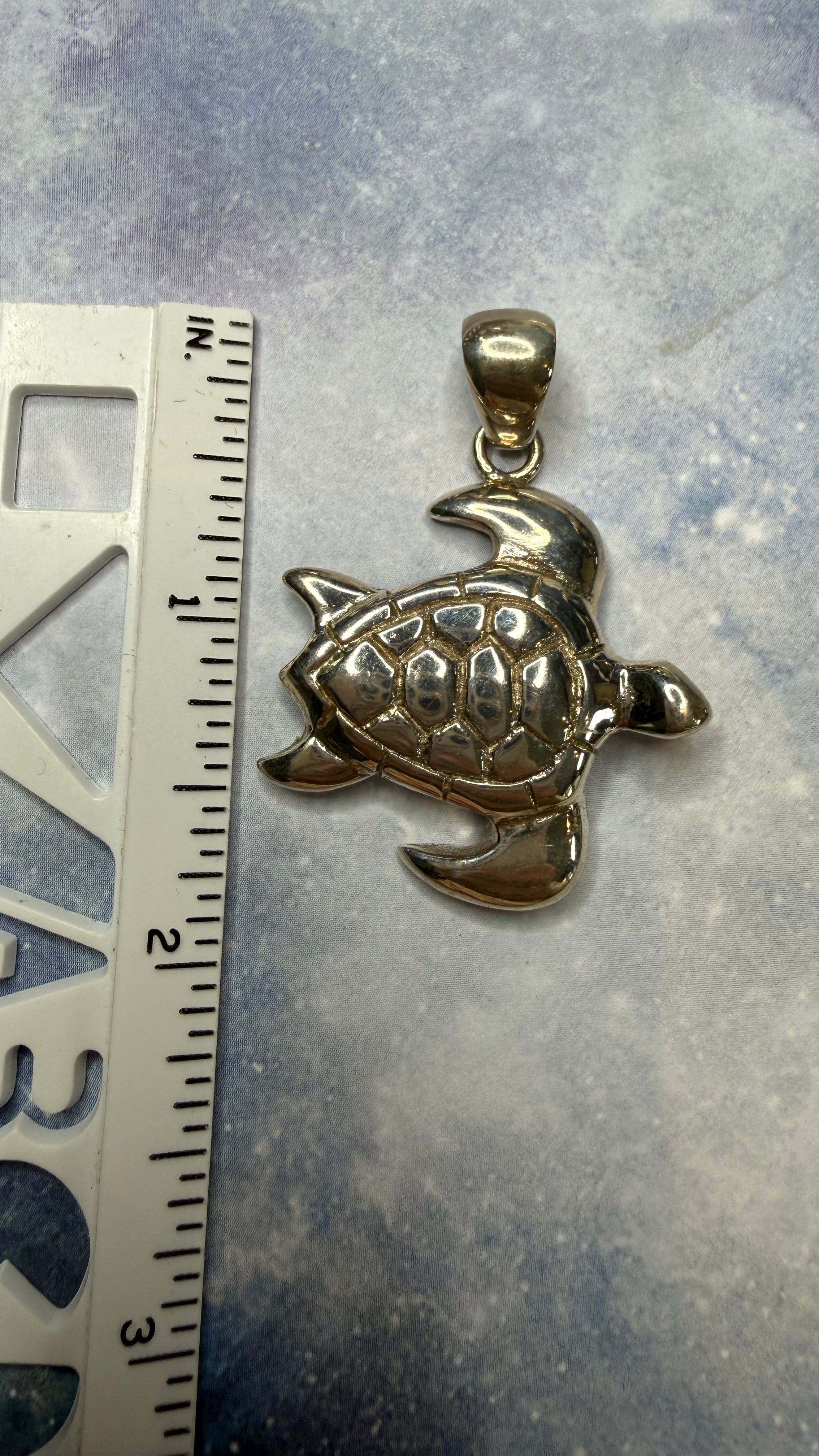 Sterling Silver Sea Turtle Pendant