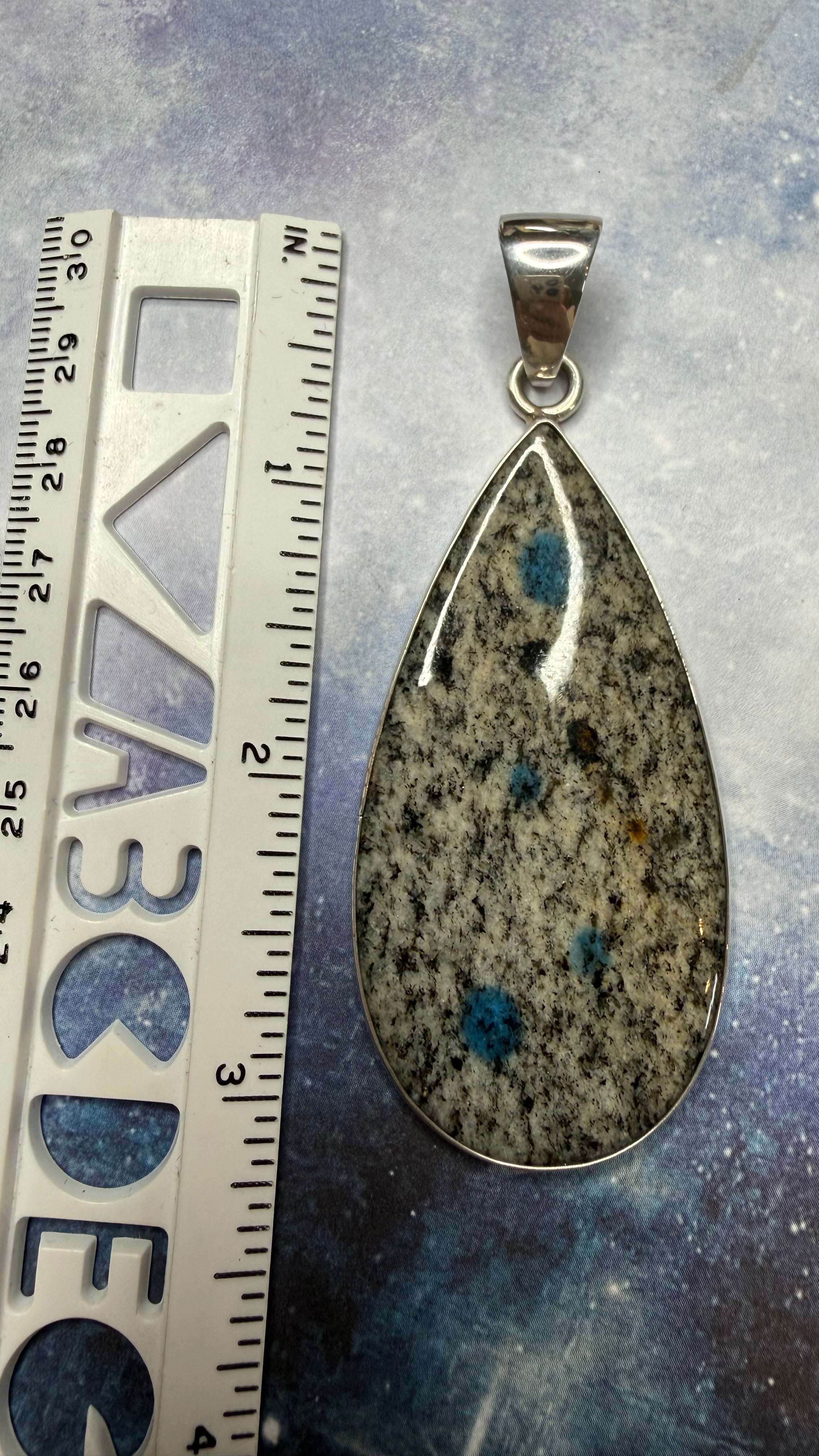 Sterling Silver K2 Jasper Teardrop Pendant