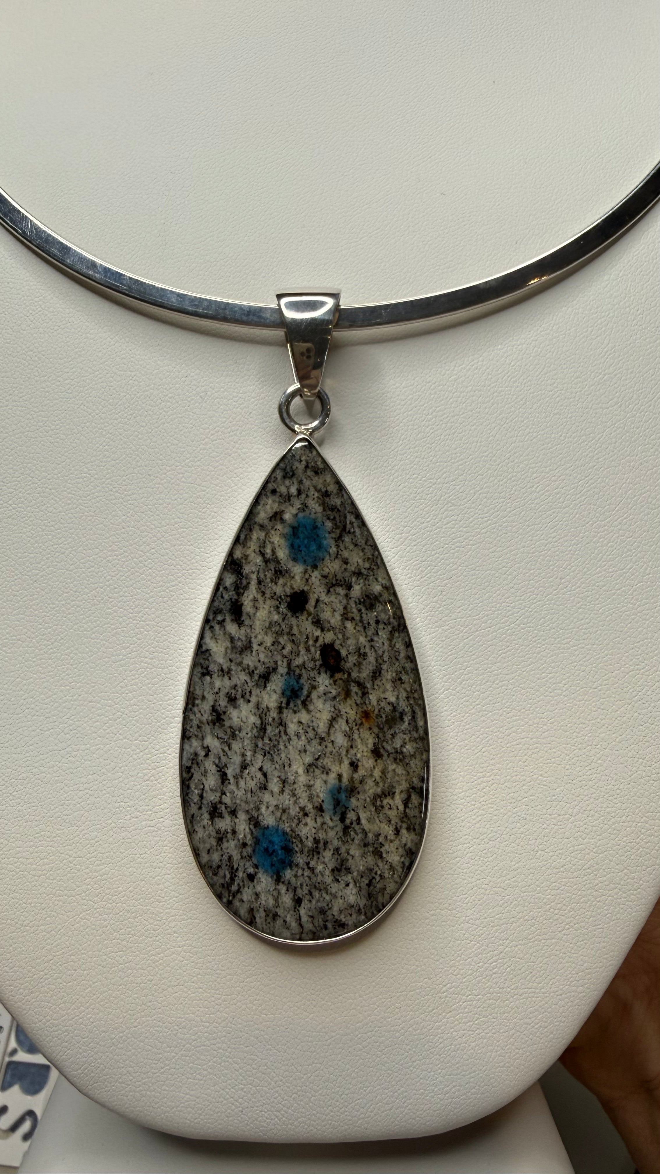 Sterling Silver K2 Jasper Teardrop Pendant