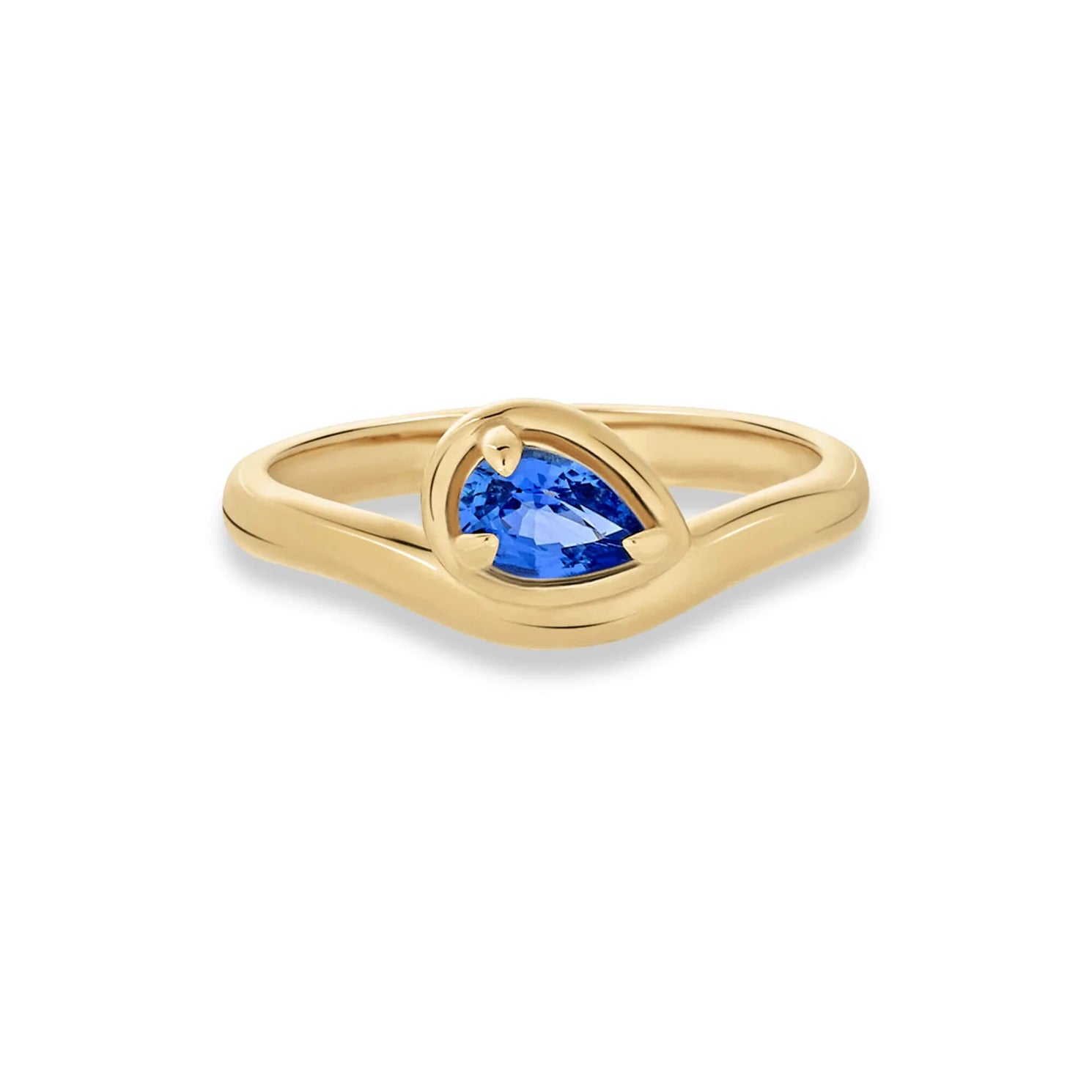 Sapphire Raindrop Ring